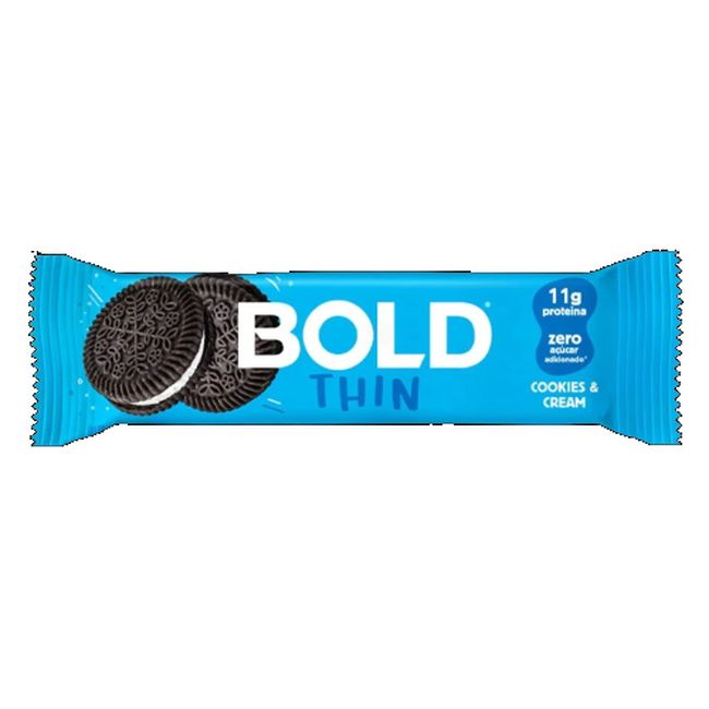 BARRA PROT BOLD THIN COOKIES CREAM 40GR