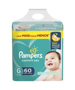 FRALDA PAMPERS CONFORT SEC BAG G 60UN