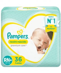 FRALDA PAMPERS PREMIUM CARE RN 36UN