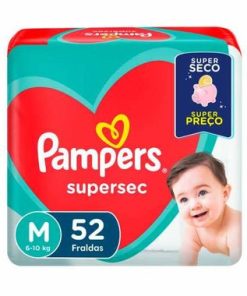 FRALDA PAMPERS SUPERSEC M 52UN