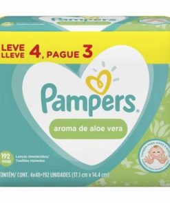 TOALHA UMED PAMPERS ALOE VERA L4P3 48UN