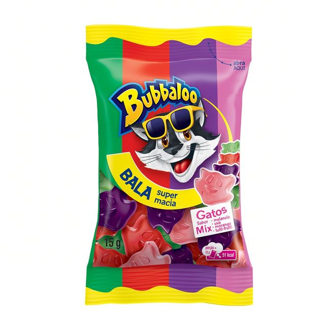 BALA BUBBALOO MIX GATOS 15GR