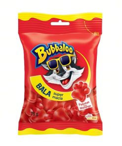 BALA BUBBALOO MORANGO PATINHAS 75GR