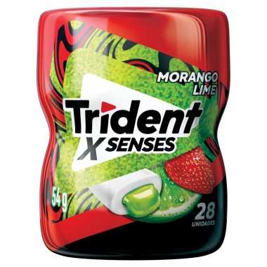 CHICLE TRIDENT MORANGO LIME ZA PT 54G