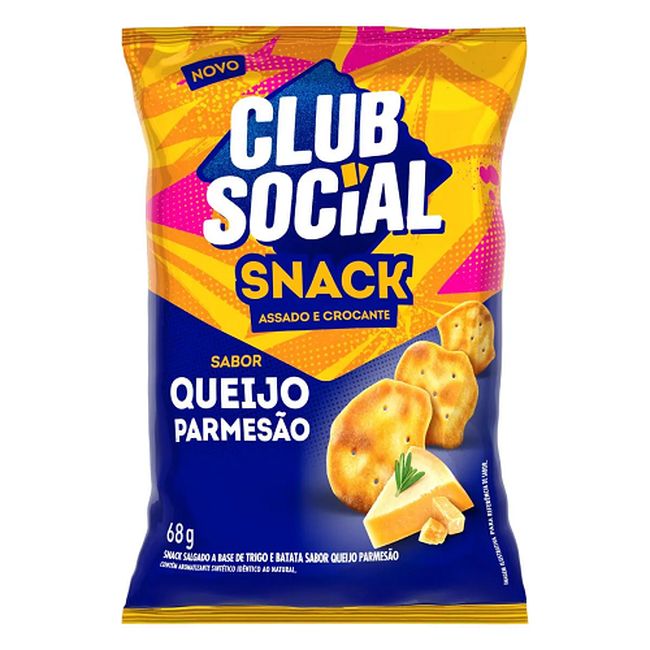 SALG CLUB SOCIAL SNACK QUEIJO PA 68GR