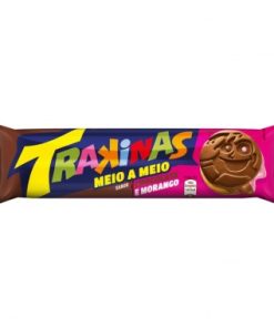 BISCOITO TRAKINAS MEIO CHOC/MORANGO 126G