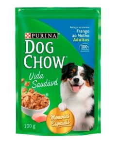 RACAO DOG CHOW FRANGO AO MOLHO SHT 100GR