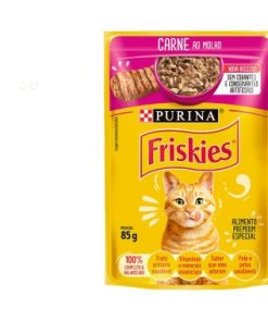 RACAO FRISKIES CARNE AO MOLHO SHT 85GR