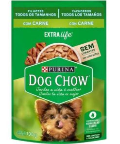 RACAO DOG CHOW FILHOTES  CARNE SHT 100GR