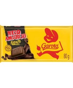 CHOCOLATE GAROTO MEIO AMARGO 80GR