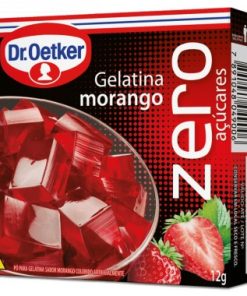 GELATINA DR OETKER MORANGO ZERO 12GR