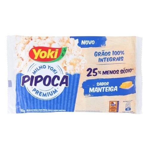 PIPOCA MICRO YOKI MANTEIGA INT90GR