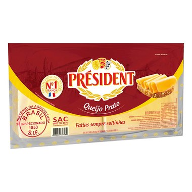 QUEIJO PRATO PRESIDENT FAT 1KG