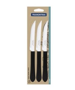 CONJ TRAMONTINA FACAS P CHUR PRETO 3PC