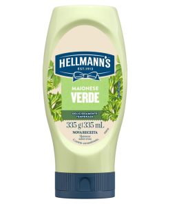 MAIONESE HELLMANNS SQZ VERDE 335GR