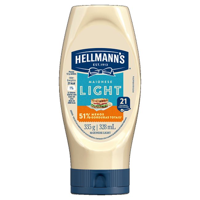 MAIONESE HELLMANNS LIGHT SQZ 335GR