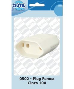 PLUG FEMEA 10AMP CINZA NBR 14136 UN
