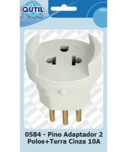 PINO ADAPTADOR 2 POLOS MAIS TERRA 10A UN
