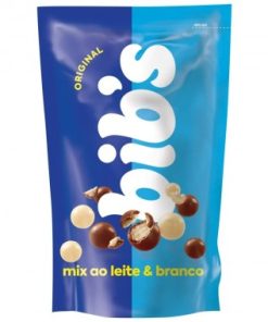 CHOCOLATE BIBS MIX LEITE/BCO 120GR