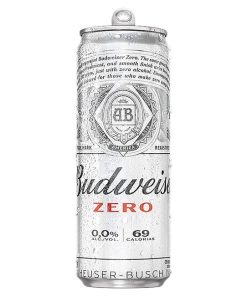 CERVEJA BUDWEISER ZERO ALC LATA 350ML