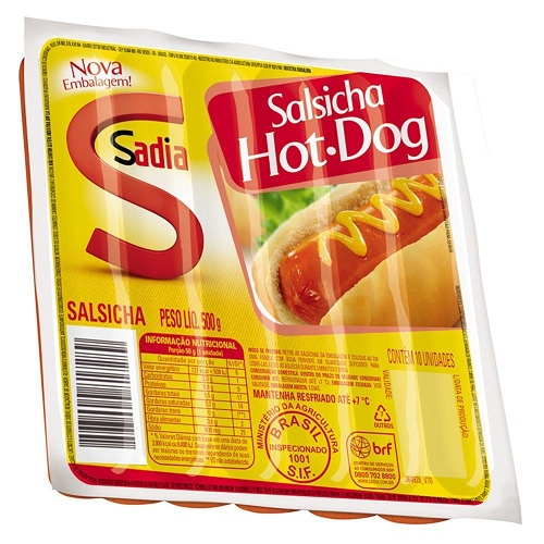 SALSICHA SADIA HOT DOG 500GR
