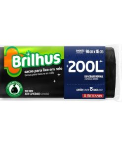 SACO LIXO BRILHUS 200L UN