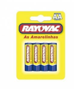 PILHA RAYOVAC PEQUENA AMARELINHA AA 4UN