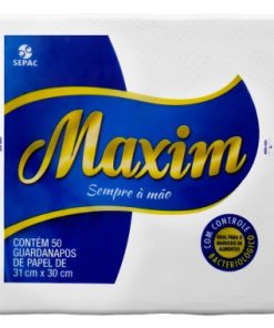 GUARDANAPO PAPEL MAXIM 31X30CM C/50UN