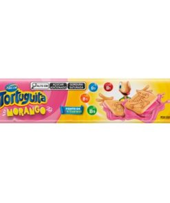 BISCOITO TORTUGUITA QUADR MORANGO 130GR