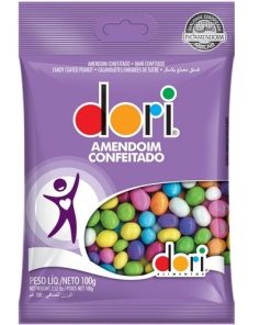BALA DORI AMENDOIM COLORIDO 100GR