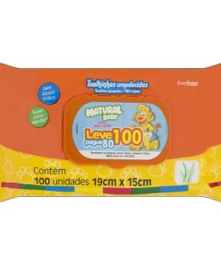 TOALHA UMED NATURAL BABY WIPES L100P80