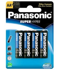 PILHA PANASONIC PEQUENA AA 4UN