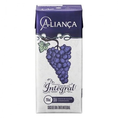 SUCO DE UVA ALIANCA INTEGRAL 200ML