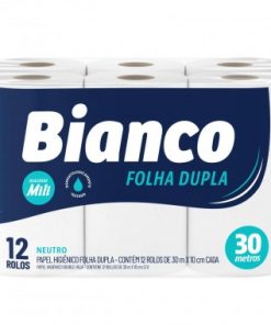 PAPEL HIG MILI FOLHA DUPLA BIANCO30M C12