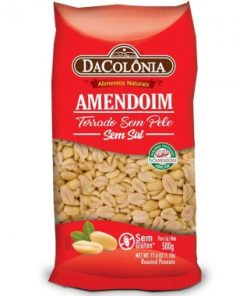 AMENDOIM DACOLONIA TORRADO S/PELE 500GR