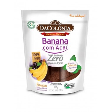 BARRINHA DACOLONIA BANANA ACAI ZERO 150G