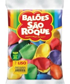BALAO SAO ROQUE 7 LISO SORT C/50UN