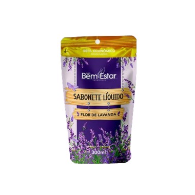 SABONETE LIQ BEM ESTAR FLOR LAVANDA 300M