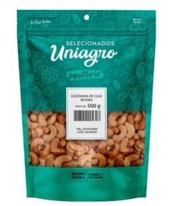 CASTANHA CAJU UNIAGRO INTEIRA 500GR