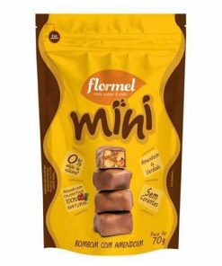 BOMBOM FLORMEL C/AMENDOIM ZERO MINI 70GR