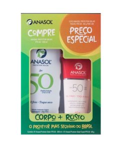 KIT ANASOL FPS50 CORPO 200G + FACIAL 60G