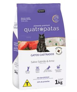 RACAO QUATRO PATAS GATOS CASTRADOS 1KG