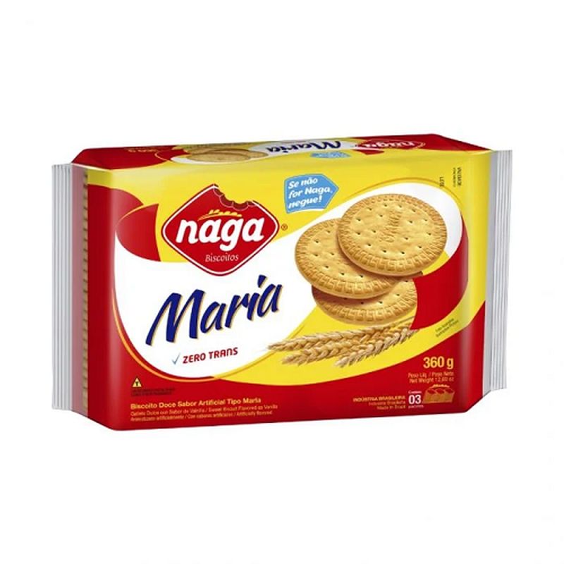 BISCOITO NAGA MARIA 360GR