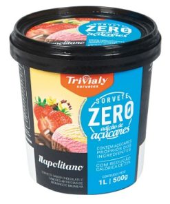 SORVETE TRIVIALY NAPOLITANO ZERO ACUC 1L