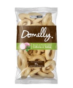 BISCOITO DOMELLY POLVILHO CEBO SALSA 80G