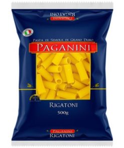 MASSA PAGANINI GRANO DURO RIGATONI 500G
