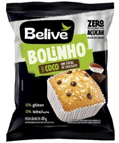 BOLINHO BELIVE COCO CHOCO ZERO ACUC 40GR