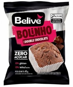 BOLINHO BELIVE CHOCOLATE ZERO ACUCAR 40G