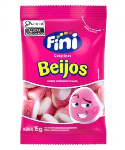 BALA FINI BEIJOS DE MORANGO 15GR