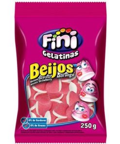 BALA FINI BEIJOS DE MORANGO 240GR